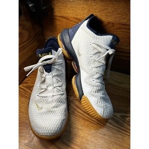 Nike Lebron XVI Low USA Men's Size 12 Navy White Gold Gum CI2668 101 EUC